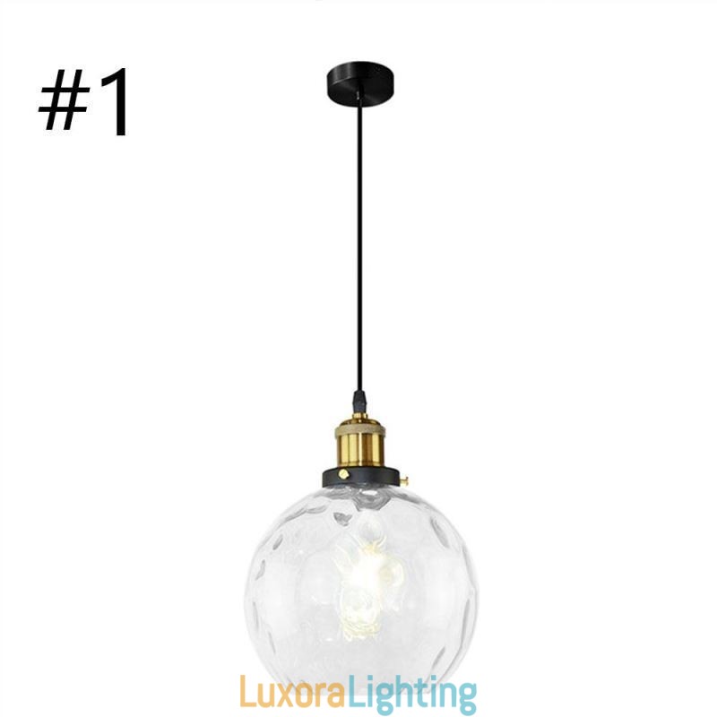 Designer Touch Decorative Contemporary Glass Pendant Light Round Water Pattern Glass Pendant Lamp