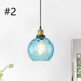 Designer Touch Decorative Contemporary Glass Pendant Light Round Water Pattern Glass Pendant Lamp