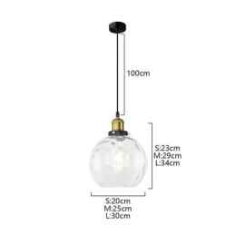 Designer Touch Decorative Contemporary Glass Pendant Light Round Water Pattern Glass Pendant Lamp