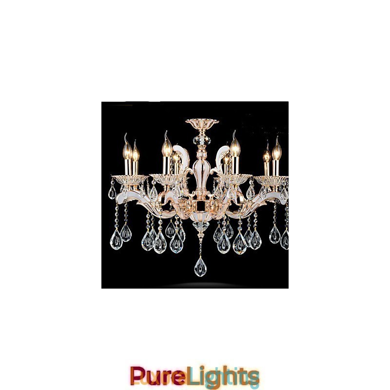 Designer Touch Decorative European Style luxury Candle Crystal Pendant Zinc Alloy lamps