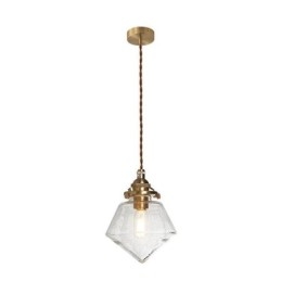 Designer Touch Decorative 1 Light Diamond Glass Pendant Light Bubble Glass Light Fixture