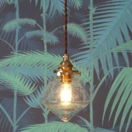 Designer Touch Decorative 1 Light Diamond Glass Pendant Light Bubble Glass Light Fixture