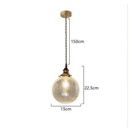 Designer Touch Decorative Glass Pendant Light Modern Crackle Ceiling Light Fixture