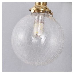 Designer Touch Decorative Glass Pendant Light Modern Crackle Ceiling Light Fixture