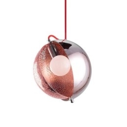 Designer Touch Decorative Modern Rose Gold Pendant Light Half Round Glass Lamp Shade Light Cafe