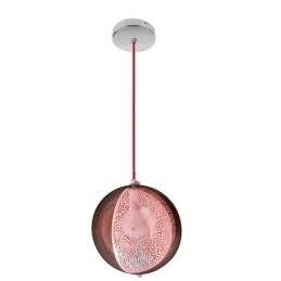 Designer Touch Decorative Modern Rose Gold Pendant Light Half Round Glass Lamp Shade Light Cafe