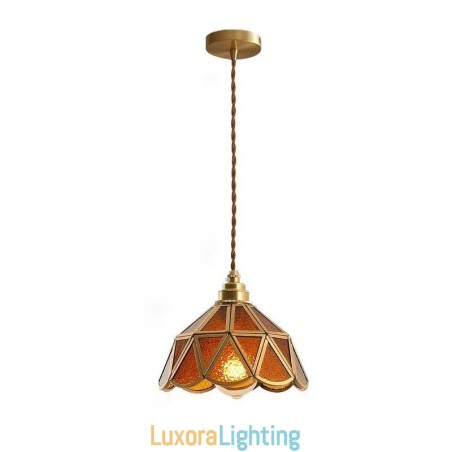 Designer Touch Decorative Retro Glass Pendant Light Japanese Style Glass Ceiling Light