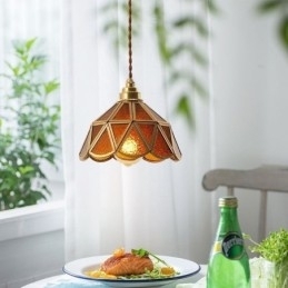Designer Touch Decorative Retro Glass Pendant Light Japanese Style Glass Ceiling Light