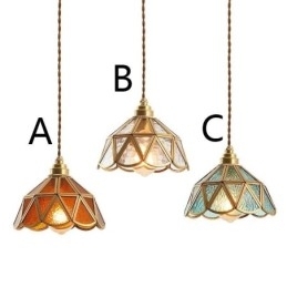 Designer Touch Decorative Retro Glass Pendant Light Japanese Style Glass Ceiling Light
