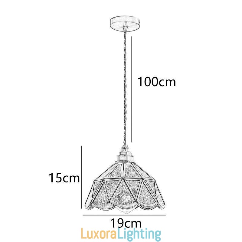 Designer Touch Decorative Retro Glass Pendant Light Japanese Style Glass Ceiling Light