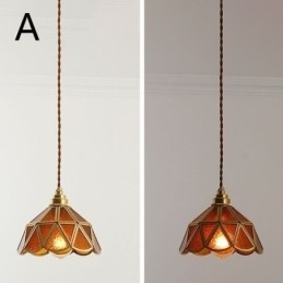 Designer Touch Decorative Retro Glass Pendant Light Japanese Style Glass Ceiling Light