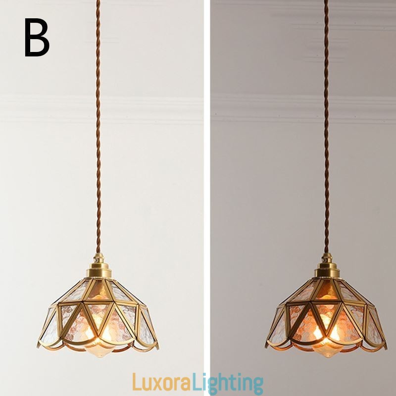 Designer Touch Decorative Retro Glass Pendant Light Japanese Style Glass Ceiling Light