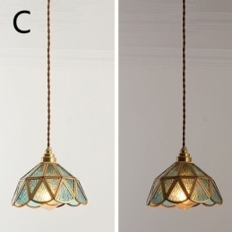 Designer Touch Decorative Retro Glass Pendant Light Japanese Style Glass Ceiling Light