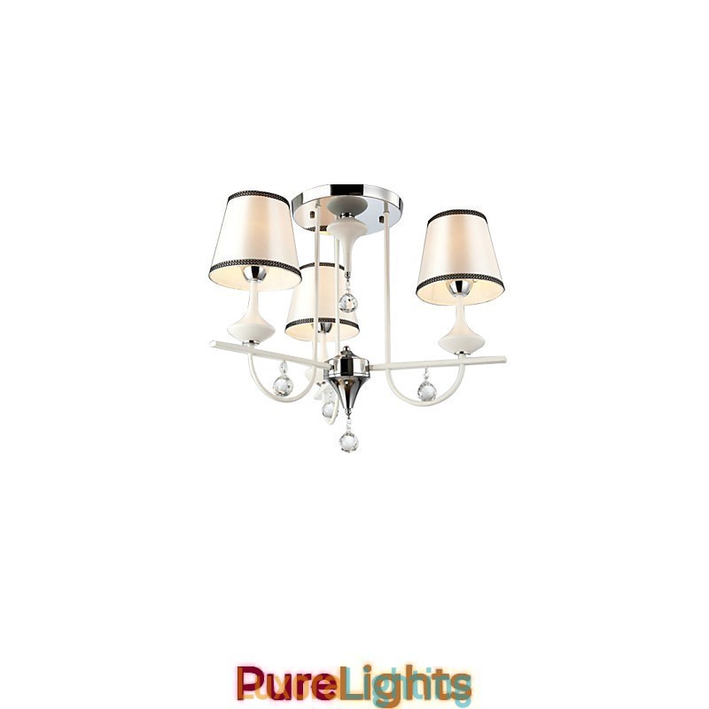Designer Touch Decorative Modern Contemporary Crystal Chrome Metal Chandelier