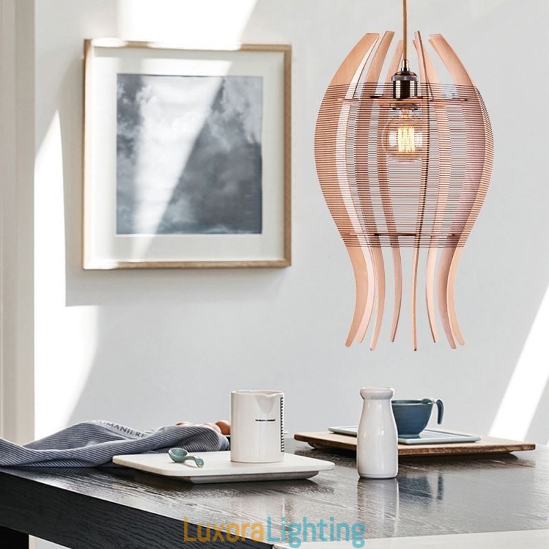 Designer Touch Decorative DIY Nordic Wood Fish Pendant Light
