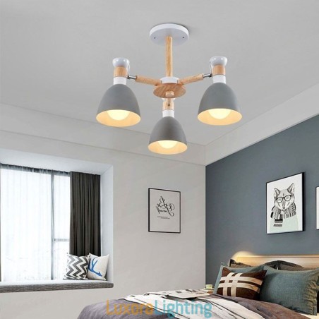Designer Touch Decorative Nordic Macaron Pendant Light Creative Wood Chandelier