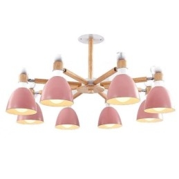 Designer Touch Decorative Nordic Macaron Pendant Light Creative Wood Chandelier