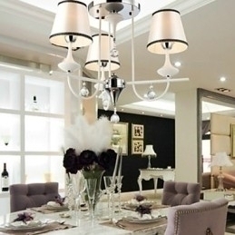 Designer Touch Decorative Modern Contemporary Crystal Chrome Metal Chandelier