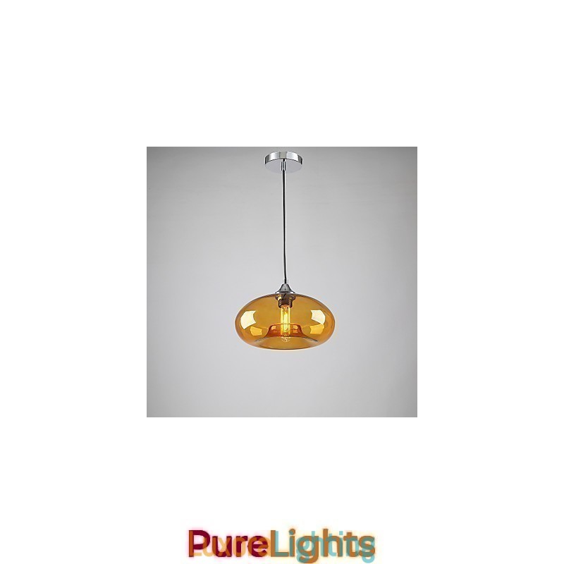 Designer Touch Decorative Modern Characteristic 1 Light Pendant With Transparent Glass Shade