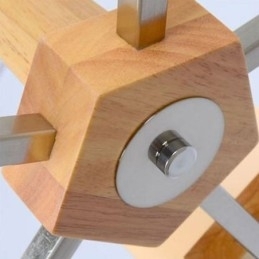 Designer Touch Decorative Nordic Wood Pendant Light Glass Lampshade Chandelier