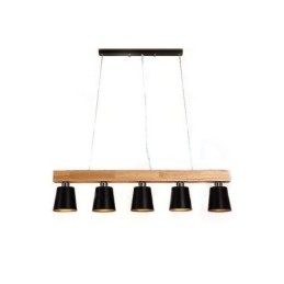 Designer Touch Decorative Nordic Wood Chandelier Unique Straight Pendant Light Cafe