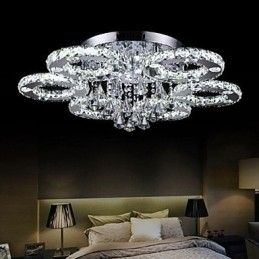 Designer Touch Decorative Modern Contemporary Crystal Chrome Metal Flush Mount