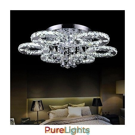 Designer Touch Decorative Modern Contemporary Crystal Chrome Metal Flush Mount
