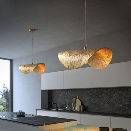 Designer Touch Decorative Brass Pendant Light Modern Minimalist Lotus Leaf Ceiling Light