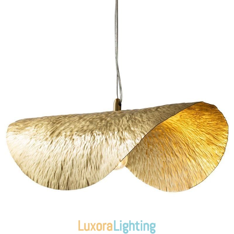 Designer Touch Decorative Brass Pendant Light Modern Minimalist Lotus Leaf Ceiling Light