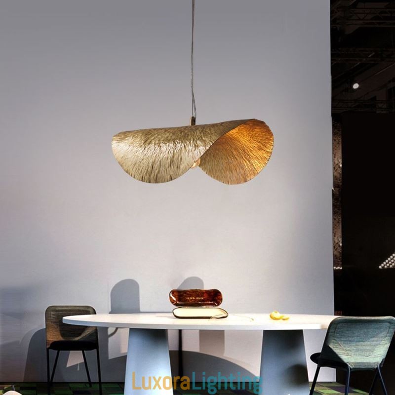 Designer Touch Decorative Brass Pendant Light Modern Minimalist Lotus Leaf Ceiling Light