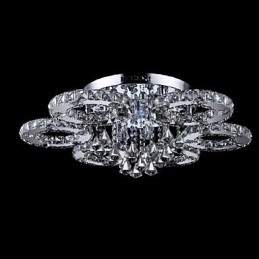 Designer Touch Decorative Modern Contemporary Crystal Chrome Metal Flush Mount