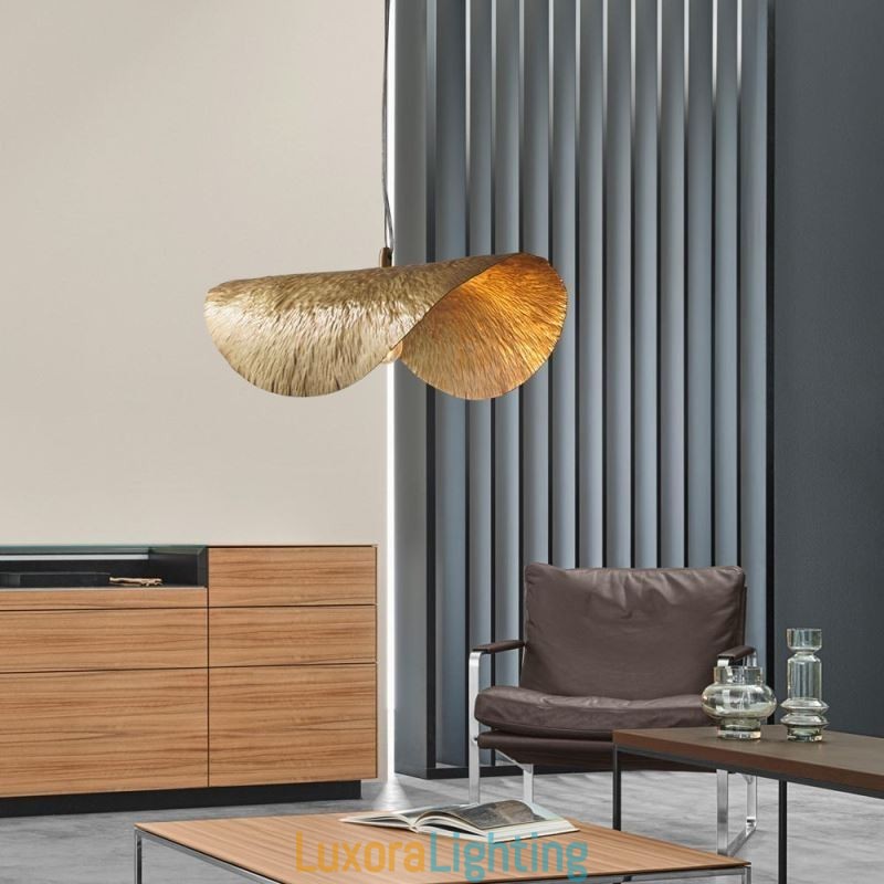 Designer Touch Decorative Brass Pendant Light Modern Minimalist Lotus Leaf Ceiling Light