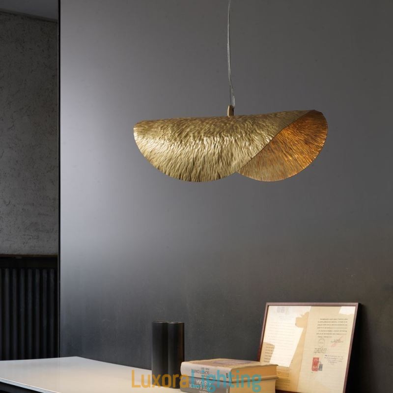 Designer Touch Decorative Brass Pendant Light Modern Minimalist Lotus Leaf Ceiling Light