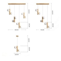 Designer Touch Decorative Wood Pendant Light Magic Bean Cluster Ceiling Light Island