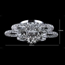Designer Touch Decorative Modern Contemporary Crystal Chrome Metal Flush Mount