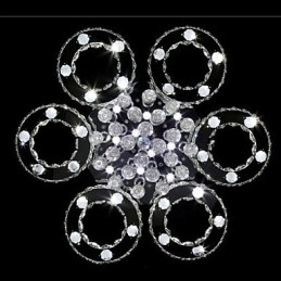 Designer Touch Decorative Modern Contemporary Crystal Chrome Metal Flush Mount
