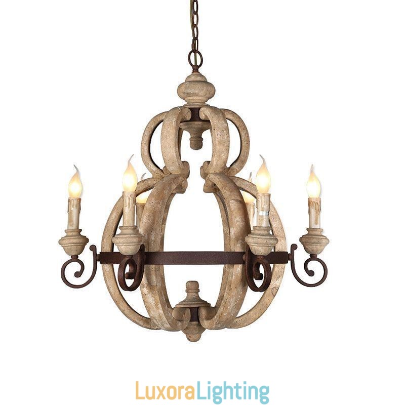 Designer Touch Decorative Wood Pendant Light Nordic Retro Ceiling Light