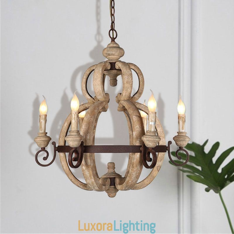 Designer Touch Decorative Wood Pendant Light Nordic Retro Ceiling Light