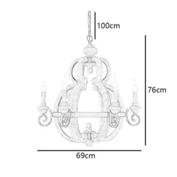 Designer Touch Decorative Wood Pendant Light Nordic Retro Ceiling Light