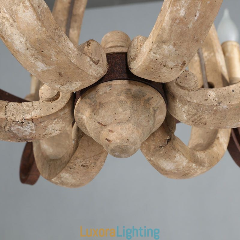 Designer Touch Decorative Wood Pendant Light Nordic Retro Ceiling Light