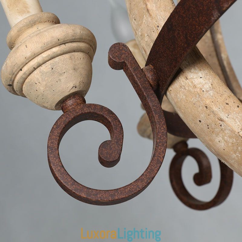 Designer Touch Decorative Wood Pendant Light Nordic Retro Ceiling Light