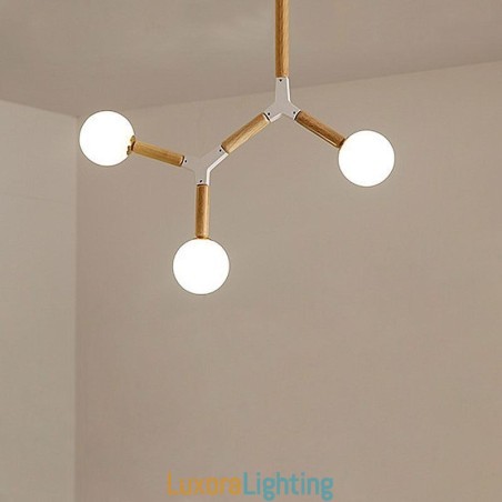 Designer Touch Decorative Nordic Magic Bean Pendant Light Creative Wooden Lighting