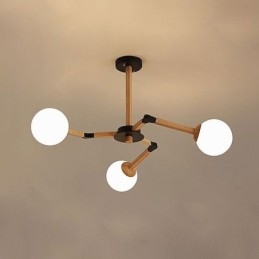 Designer Touch Decorative Nordic Magic Bean Pendant Light Creative Wooden Light Fitting