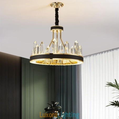 Designer Touch Decorative Modern Crystal Pendant Light Circle Crystal Ceiling Light