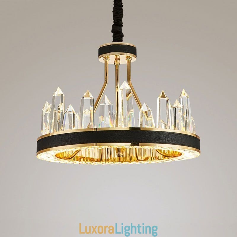 Designer Touch Decorative Modern Crystal Pendant Light Circle Crystal Ceiling Light