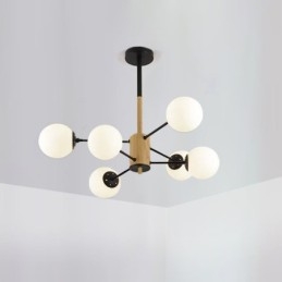 Designer Touch Decorative Magic Bean Pendant Light Creative Nordic Wooden Light Fitting