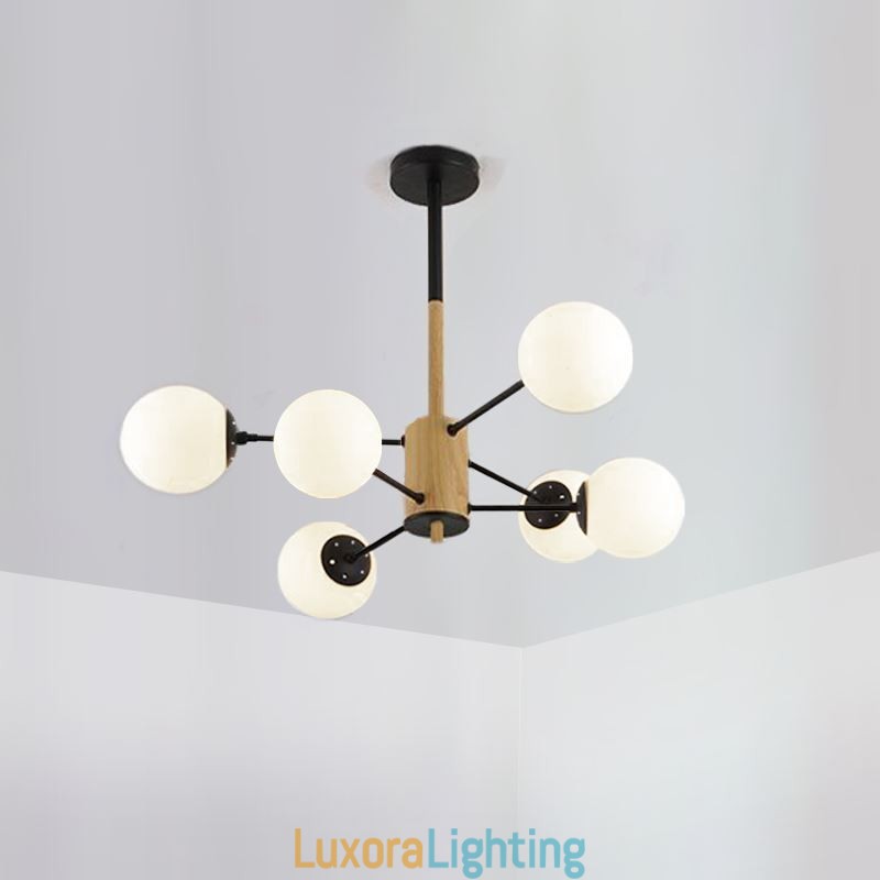 Designer Touch Decorative Magic Bean Pendant Light Creative Nordic Wooden Light Fitting