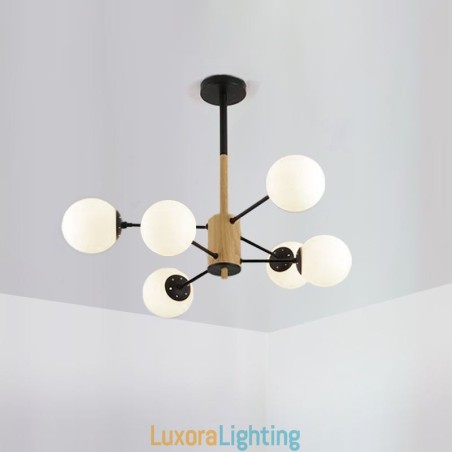 Designer Touch Decorative Magic Bean Pendant Light Creative Nordic Wooden Light Fitting