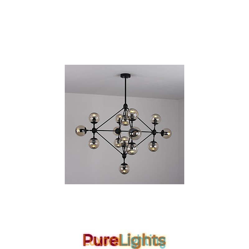 Designer Touch Decorative Chandelier 15 Lights Glass Ball Lights Retro Outdoors Garage Metal