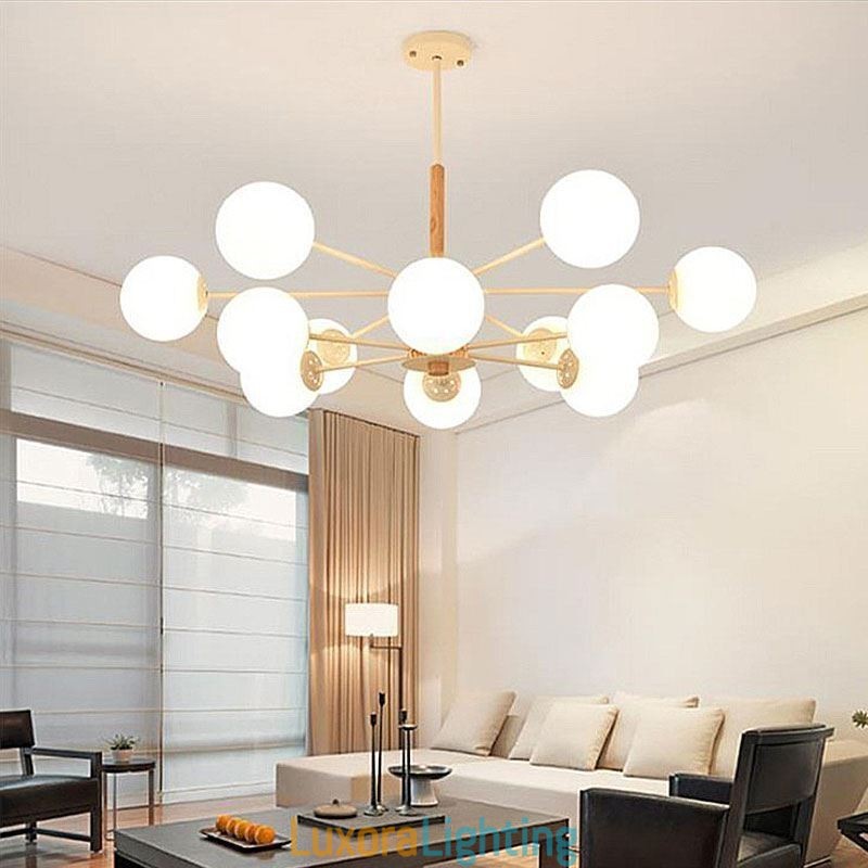 Designer Touch Decorative Magic Bean Pendant Light Creative Nordic Wooden Light Fitting